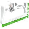 FUGINATOR® Spazzola per fughe - Spazzola per la pulizia delle fughe del bagno, WC, cucina, Pulizia di pareti e pavimenti - Pratica spazzola per fughe e piastrelle (Bianco/Verde)