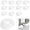 LOLANIUT 12 rosette rosette per termosifoni universale, 14-29 mm copri tubi termosifoni muro, rosette bianche, per tubi di riscaldamento, tubi dell'acqua, tubi del gas, parete e pavimento