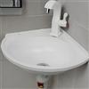 KOKANIGODVA Mini Lavabo angolare Lavandini Bagno Vasca Singola con Rubinetto Lavandino compatto montaggio a parete per piccoli guardaroba e bagno,Senza Foratura,Facile pulizia