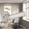 HEXIM Perfect 2 metri profili decorativi - grande selezione, (AA079-80x40mm) - modanatura di stucco in PU modellato, bianco, antiurto - modanatura d'angolo modanatura decorativa