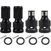 Abiyou 4 Pezzi Impact Wrench Bit Adapter, Socket Adattatore da 1/2 A 1/4 di Pollice, Adattatore Bit per Avvitatore s Impulsi, Adattatori per Bussola, Chiavi A Cricchetto, Cacciavite