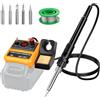Taingwei Kit di saldatore cordless per batteria Dewalt 18 V/54 V, 75 W - Saldatore a pistola con display LED digitale, 5 punte intercambiabili, 50 g di filo di saldatura da 0,04 (batteria non inclusa)