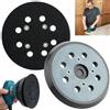 Whychstore Cuscinetto abrasivo da 125 mm, 8 fori per levigatrice orbitale da 125 mm, con 4 fori per viti per cavo porter Black&Decker, gancio in resina epossidica e disco ad anello