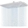 HardiValue Soffione doccia a pioggia, in acciaio inox, ugelli anticalcare (cromati, 40 x 25 cm)
