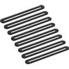QUARKZMAN 8Pcs Piastra Di Riparazione Piatta Regolabile Con Fessura, 6.1 x 0.75 Pollice Staffe Dritte In Acciaio Inossidabile Per Mobili In Legno, Nero