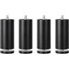 tow000ack 4 Pezzi Piedini per Mobili in Metallo,Gambe Regolabili per Tavolo in Lega di Alluminio,Sostituzione Silenziosa Antiscivolo per Gambe per Mobili,per Divano,Tavolino,Bullone M10 (18cm(7.1in),Black)