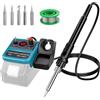 Taingwei Set di saldatore senza fili per batteria Makita 18 V LXT, 90 W LED digitale, pistola saldante con 5 punte, filo di saldatura da 0,04, per ogni appassionato di hobby (batteria non inclusa)