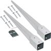 KOTARBAU® Set 2 Pezzi Supporto per Pali in Legno - da Infissione - 60 cm - Acciaio Zincato - Argento - 51 x 51 mm - Staffe per Pali in Legno - Robusta - Resistente