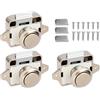 Abiyou 3PCS Chiusura a Pulsante, Serratura a Pulsante per Porta, Serratura Senza Chiave, Pulsante per Serratura Armadio, Serratura a Pulsante Cassetto, per Cassetti, Camper, Ante di Armadi (Beige)