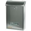 MAURER Cassetta postale per riviste acciaio inox con tetto DELIVERY