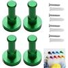 UOOOM 4 pcs Gancio da Parete Singolo Bagno Cucina Camera da Letto Alluminio Ganci per Portasciugamano Accappatoio Vestiti Cappello Verde