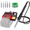 Taingwei Set di saldatore senza fili per batteria Milwaukee M18 da 18 V, 90 W, LED digitale con 5 punte per ogni appassionato di hobby (batteria non inclusa)