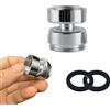 HATOOLHA Adattatore per rubinetto girevole a 360 gradi, 16 mm femmina a 22 mm maschio in ottone filettato rubinetto adattatore connettore aeratore (2 pezzi)