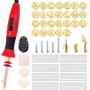 Afantti Affanti - Kit per bruciatori a legna con penna per pirografia in pelle, 15 W, 30 W, temperatura regolabile, 26 lettere, per lavori a legna