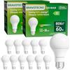 bravotecno Lampadine LED E27, Classe Energetica B, E27 LED Luce Calda 3000K, 4,3W 806LM A60, Equivalente a 60W, Angolo di Illuminazione 360°, Non Dimmerabile, Basso Calore & Lunga Durata, 12 Pezzi