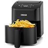 DEIME Aria Friggitrice 2.2 Qt, 4-in-1 Piccolo Mini Airfryer, cuocere, arrosto, riscaldare, 95% in meno di olio, compatto e silenzioso, antiaderente e lavastoviglie