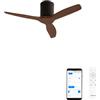 CREATE / WINDCALM S/Ventilatore da soffitto ABS nero pale effetto legno scuro con Wifi e telecomando / 40W, Silenzioso, Ø112 cm, 6 velocità, temporizzatore, funzione estate-inverno
