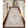 COLOR&GEOMETRY 10 mm Tappeto Cucina Antifatica,60x220cm, Tappeto runner Antiscivolo e Impermeabile Grandi Dimensioni, Passatoia cucina per Davanti al Lavello e Corridoio, Beige(Versione 2.0)