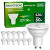 bravotecno Lampadina GU10 LED, Classe Energetica A, Luce Naturale 4000K 2.9W 520LM, Faretti GU10 36° Equivalente 60W, Non Dimmerabile, Basso Calore & Lunga Durata, 12 Pezzi