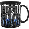 Generico Mug Da Caffè Divertente Con Cassetta Degli Attrezzi Meccanica | Mug Con Cassetta Degli Attrezzi In Ceramica | Capacità 350 Ml, Facile Da Pulire, Regalo Per Caffè Adatto A Uomini, Regalo Per Meccanici