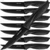 Home Hero Coltelli da Cucina con Ceppo - Acciaio Inox - Set 8 Coltelli da Cucina Professionali - Coltelli da Tavola e Utensili Cucina (8 pezzi Coltelli da Bistecca - Nero)