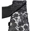 FUANA Tessuto in pizzo floreale ricamato su rete di garza traspirante per la produzione di abbigliamento, cucito e applicazioni artigianali in tessuto (stile D)