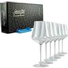 Palatina Werkstatt Gabriel-Glas | Gold Edition im 6er Geschenkkarton| mundgeblasenes Weinglas | Nur 90 Gramm Leicht | spülmaschinenfest + speziellem Gläserpoliertuch