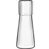 Osmond Set di caraffa da comodino trasparente con vetro bicchiere per comodino, camera da letto, caraffa da notte con vetro, con set di tazze