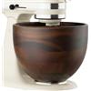COFUN Ciotola in Legno Premium per KitchenAid, Contenitore 4.8L per Planetarie a Testa Inclinabile 4.3L, 4.7L/4.8L, Ciotola Naturale in Acacia con Base in Acciaio Inox, Accessorio per KitchenAid