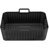 Whychstore Teglia da forno in silicone per friggitrice ad aria, fodera in silicone, accessorio riutilizzabile, per SL400UK e SL40, 21 x 16 x 7,5 cm (rettangolare, nero)