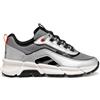 Geox J Flexyper Plus Boy, Scarpe da Ginnastica, Silver Lt Red, 31 EU