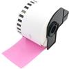 BETCKEY - 1 Rotolo DK-22205 Etichette a Lunghezza Continua Compatibile con Brother, 62mm x 30.48m, 1 Etichette Colorate Rosa per Stampanti di Etichette Brother QL