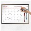PREVIS Lavagna Calendario Magnetico da Muro Cancellabile Mensile e Settimanale A3 40x30CM - Planner Lavagna Magnetica da Parete con 3 Pennarelli -Adesivo che non Danneggia il Muro