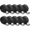 NIERBO Cinghie di Tensione con Cricchetto 10 Pezzi, Cinghie di Fissaggio Regolabili 2,5cm x 2,5m Cinghia di Ancoraggio per Portabici Moto Portapacchi Auto (Nero)