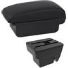 PaCsci Poggia braccio Auto Per Seat Ibiza Arona 2017-2025, Vano Portaoggetti Per Bracciolo Centrale Bracciolo console centrale(B Black line 3 USB)