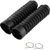Tyenaza Coppia Copertura Forcella Anteriore per Moto, Copriforcella Universali Anteriori per Moto,Soffietti Forcella Moto in Gomma, Antiurto, 205 x 42 mm, Nero