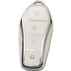 TECART Custodia per chiavi dell'auto, adatta per BYD Atto 3 Han Tang Song Pro-DM-i Yuan Qin Seal Dolphin TPU per chiavi auto, protezione chiave chiave a 4 tasti, colore bianco