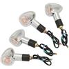 EUQIXMR Freccia svolta Per Suzuki Per Intruder Per Volusia VS VL LC 700 750 800 1400 1500 Indicatore Direzione A Proiettile Moto(4X Clear lens)