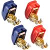WQNNQW 2 paia di morsetti a sgancio rapido, set di morsetti per batteria da 12 V, morsetti a batteria, morsetti rapidi, connettori per batteria per auto, moto, camion, barca, rosso, blu