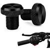 Terraxis 2 Pezzi Tappi Ciechi Specchietto Moto M10 x 1,25, Filettatura Destra e Sinistra, Viti Specchietto in Alluminio con 2 O-Ring in Gomma, Coperture Retrovisore Moto Scooter Streetbike Naked, Nero