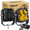 RIGIDON 2x faro da lavoro led 12V DT cablaggio kit 4.3 pollici 30W 2500lm | flood spot, luci di lavoro, per fuoristrada auto camion UTE ATV barca 4x4 trattore, impermeabile, giallo, fari di profondità