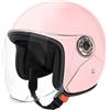 Befeixue Casco Motocicletta Leggero,Mezzo Casco per Motocicletta | Equipaggio Protettivo Corsa con Visiera per Scooter Sportivo - Avventura Pendolari Uomini Donne