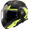 LS2, Casco Moto Modulare ADVANT X OBLIVION Matt Black H-V Yellow, M