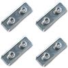 Generic Morsetto per cavi a vite doppio per go-kart, morsetto per cavo in acciaio a due bulloni a farfalla per kart/freno