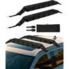 VEVOR Cuscinetti Morbidi per Portapacchi da Tetto, Cuscinetto Universale per Portapacchi per Auto 838 mm, Carico 80 kg con 2 Cinghie di Ancoraggio, Portapacchi Portatile per SUP, Canoa, Snowboard