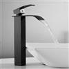 CECIPA Rubinetto Bagno Lavabo Alto Nero, Miscelatore Lavabo Bagno a Cascata