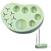LearnLyrics Tavolozza per il trucco, 6,5 x 6 x 1,5 cm, in silicone riutilizzabile, vassoio professionale per laminazione delle sopracciglia, contenitore multifunzione per il sollevamento delle ciglia e base di