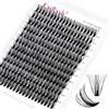 FADLASH Ciuffetti singoli di extension per ciglia, 50D, 0,07 mm, D curl, 15-20 mm, 200 pezzi, extension per ciglia fai da te a casa