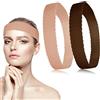 Jinlaili 2 Pezzi Fascia Parrucche di Antiscivolo, Fascia Capelli in Silicone, Fascia Parrucche Elastica, Accessori per Parrucca Fissa, Senza Cuciture, Fascia Parrucca per Parrucca Sport Yoga(B)
