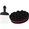 Generico Spugna Per Capelli Twist - Spazzola Per Spugna Pers Capelli Premium Twist | Set Spugne Magiche Capellis Intrecciati | Spazzola A Fori Grandi Pers Acconciature Ondulate Che Strumento